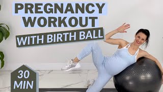 birth ball exercise for pregnancy pregnancy workout gym ball exercise for pregnant womens [upl. by Latton]