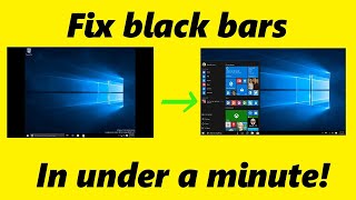 Fix black bars on sides of screen Laptop or computer Windows 10 [upl. by Cris]