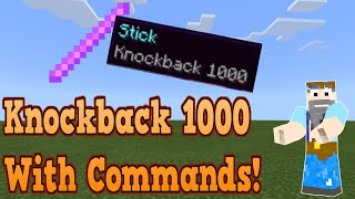 How to create KNOCKBACK 1000 with Commands on Minecraft Bedrock Edition [upl. by Madriene]