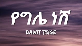 Dawit Tsige  Yegle Nesh Lyrics  Ethiopian Music [upl. by Etnud132]