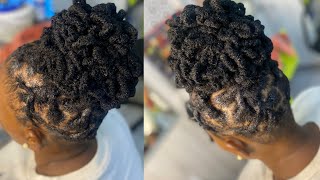 How to do barrel twist with petals on topsubscribelocsbeautifullocsbraidshairstylesusa [upl. by Adnolaj]