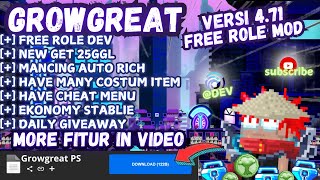 BARU MAIN UDH DIKASIH ROLE 🥵🔥 FREE ROLE DEV  NEW GTPS 2024  GROWTOPIA PRIVATE SERVER  GROWGREAT [upl. by Adil]