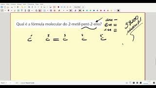 Qual é a fórmula molecular do 2metilpent2eno [upl. by Ahsemo]