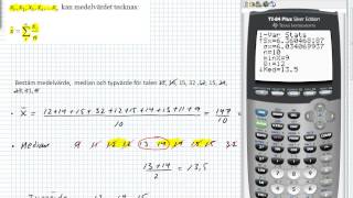 Medelvärde median och typvärde [upl. by Canotas]