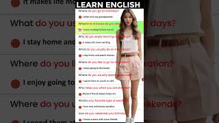 🥰How to speak English fluently Daily use English question answer practice englishquestioansanswers [upl. by Salvucci]