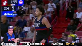 CADE IS BACK Reacting to Miami Heat vs Detroit Pistons [upl. by Ainar763]