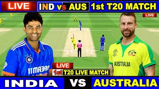 Live IND Vs AUS 1st T20 Match  Live Scores amp Commentary  India Vs Australia  1st Innings [upl. by Helaine]