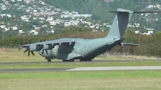 Airbus A400MArmée de lAirFRBAG  Roland Garros Airport [upl. by Ecreip51]