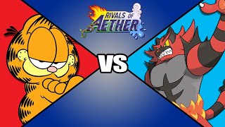 Rivals Of Aether  Garfield WS VS Incineroar WS [upl. by Oznohpla]