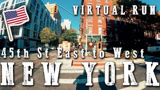 🆃RE🅰DMILL  Virtual 🆁un  45th Street  NEW YORK  USA treadmill virtualrun run [upl. by Anekahs]