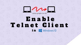 How to Enable Telnet Client on Windows 10 PC [upl. by Trevar]