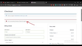 Fix quotError processing checkout Please try againquot on WooCommerce checkout page BinancePay amp PayPal [upl. by Cayser]