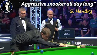 quotExcellent aggressive snookerquot Hendry  Luca Brecel vs Jack Lisowski  2023 Players Champ L16 [upl. by Naej386]