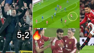 Scenes🔥 Manchester United destroy Leicester City at Old Trafford [upl. by Ad596]