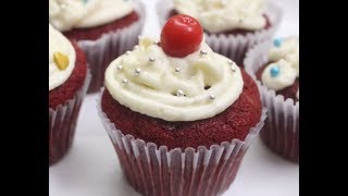 Valentines day special cakeRed velvet cupcakesEggless Red velvet cakechristmas recipes [upl. by Dahl]