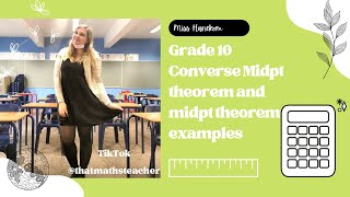 Grade 10 Converse Midpoint Theorem and Midpoint theorem examples [upl. by Ferren977]