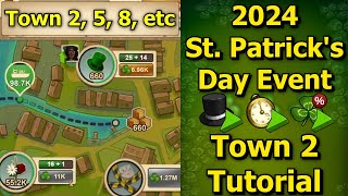 Forge of Empires 2024 St Patricks Day Event  Town 2 StepByStep Tutorial How to Use Boosters [upl. by Thais881]