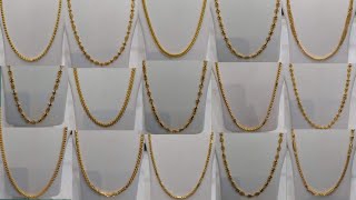 Latest 22kt gold chains with weight and price  Gold Chain collection 2023  Daily use gold chain [upl. by Senoj]