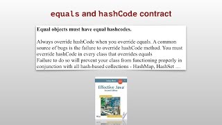 Equals and hashcode contract [upl. by Jamille]