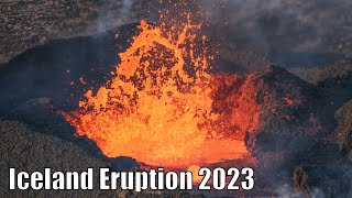 Iceland Volcano – LitliHrútur Eruption August 2023 [upl. by Evyn]