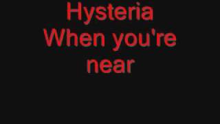 Def Leppard  Hysteria lyrics [upl. by O'Grady]