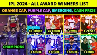 IPL 2024 Award Ceremony Full Video  IPL 2024 Award List  IPL 2024 Award Winners List amp Prizes [upl. by Ovida501]