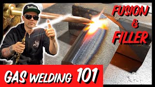 How to Gas Weld with OxyAcetylene  Tutorial Tips amp Set Up Fusion  Filler Welding [upl. by Levram576]