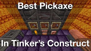 Best Pickaxe in Minecraft Minecraft Bedrock 121 Tinker’s Construct [upl. by Coppola]