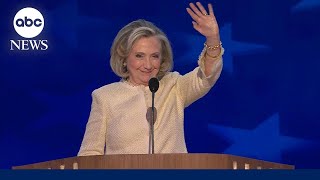 FULL SPEECH Hillary Clinton gets standing ovation as she fires up DNC crowd [upl. by Tnarb478]