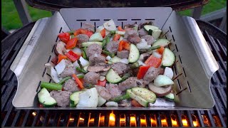 Weber Deluxe Grilling Basket Review  Is this a Good Accessory [upl. by Ramalahs119]