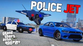 PULLING OVER PLAYERS IN A JET  GTA RP [upl. by Narcho]