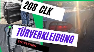 CLK w208 TürVerkleidung TürPappe demontieren abnehmen [upl. by Seymour651]