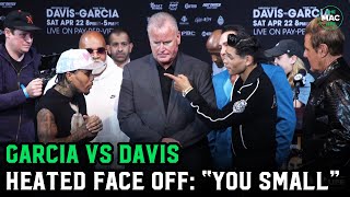 Gervonta Davis vs Ryan Garcia Heated Face Off “You look DRAINED” [upl. by Doerrer2]