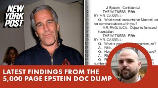 Latest findings from the 5000 page Jeffrey Epstein court documents release [upl. by Beach]