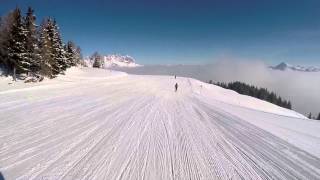 SkiWelt Wilder KaiserBrixental Abfahrt ScheffauEllmau Talstation 2015 HD [upl. by Yelsnik331]