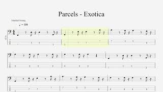 Parcels  Exotica Bass Tabs [upl. by Ecidnarb]