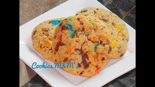 Cookies MampMs  EXTRA MOELLEUX  RECETTE AMERICAINE [upl. by Chesna]