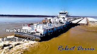 MV Marty Baskerville Towboat NB with 675 acres of barges [upl. by Ollayos]