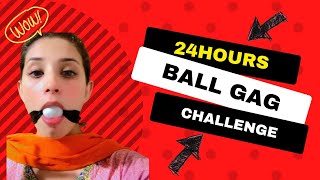 Day8 24hours Ball gag Challenge most requested video aqsaadil viralvideo challenge ballgag [upl. by Axia]