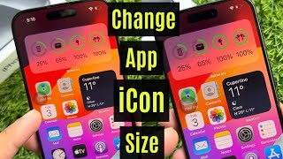 How to Change App iCons size on iPhone 15 14 iOS 17  any iPhone [upl. by Annanhoj]