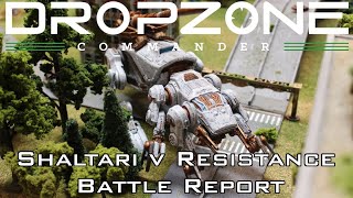 Dropzone Commander Battle Report  Shaltari vs Resistance [upl. by Jillana713]