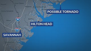 Edisto Beach sees possible tornado [upl. by Ahsenyt]