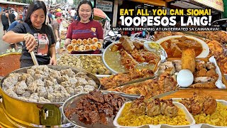 Mga hindi TRENDING o VIRAL na CAMANAVA STREET FOOD quotEAT ALL YOU CAN SIOMAI RICEquot 100PESOS Lang [upl. by Okim627]