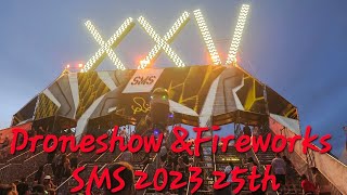 Feuerwerk und Drohnenshow Sonne Mond Sterne 2023 25th Droneshow and Firework [upl. by Marozik719]