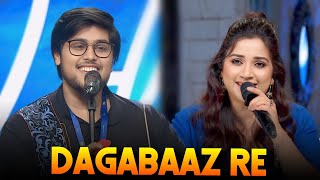 Dagabaaz Re Shreya Ghoshal x Shubhajit Audition Performance Reaction Indian Idol 15 [upl. by Attennek]