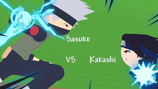 Sasuke vs Kakashi  Training  Stick nodes Animation testShort [upl. by Eemia]