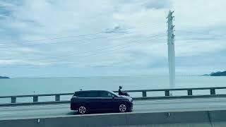 A view from bus over the Penang Bridge at Malaysia [upl. by Haswell]