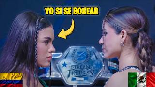 Boxeadora Mexicana Puso a Bailar Vallenato a Boxeadora Colombiana Que La Quería Humillar [upl. by Annaear]