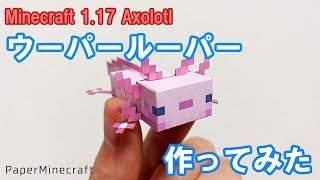 マイクラのウーパールーパー作ってみた【紙マイクラ】MinePaperCraft Axolotl [upl. by Kathi661]