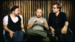 Ricky Gervais Stephen Merchant and Karl Pilkington An Idiot Abroad 2 interview [upl. by Lyrahc828]